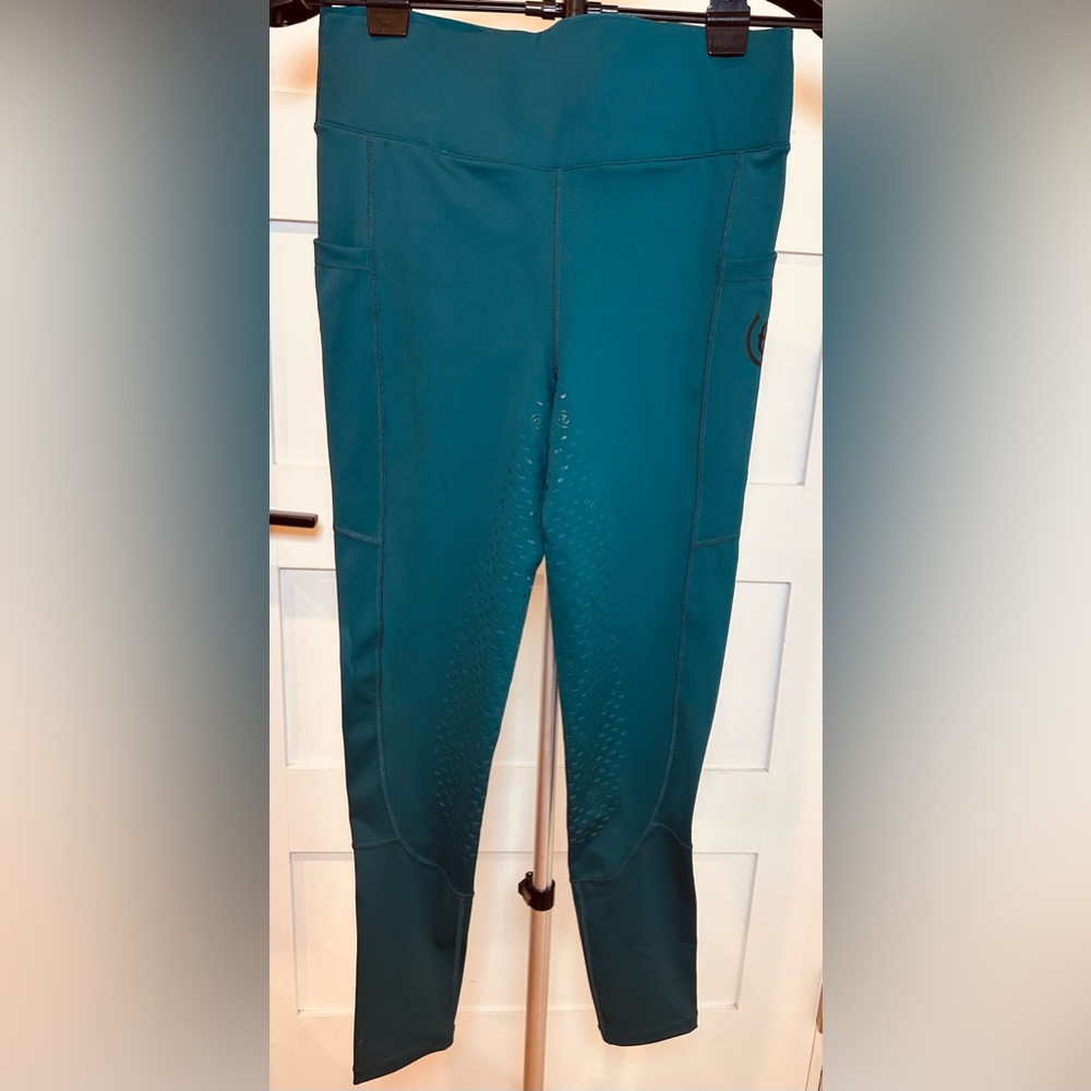 Equestrian Stockholm Dressage Riding Tights Emerald Medium